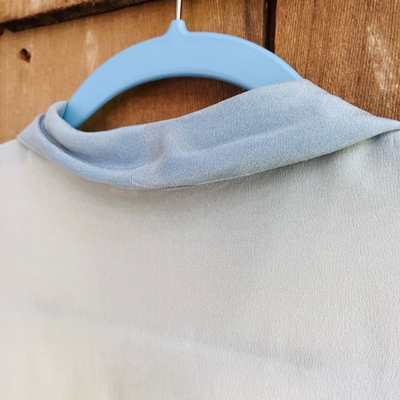 Vintage Printed San Fransisco Trolley Car Silk Gray Ivory Beaded Blouse Shirt L - Picture 15 of 15